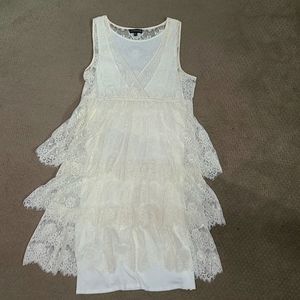 Warehouse tiered lacy dress